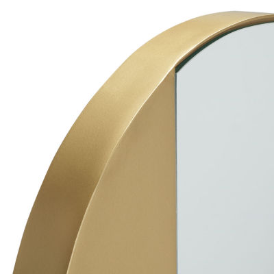 Safavieh 16" X 16" Gold Round Bryley Wall Mount Round Wall Mirror