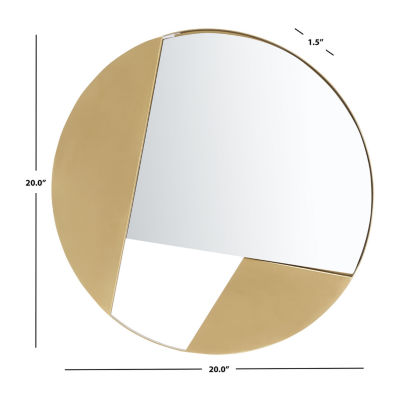 Safavieh 20" X 20" Gold Bryley Wall Mount Round Wall Mirror