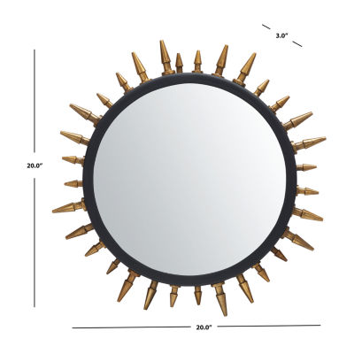 Safavieh 20" X 20" Gold Sunburst Ceinth Wall Mount Sunburst Wall Mirror