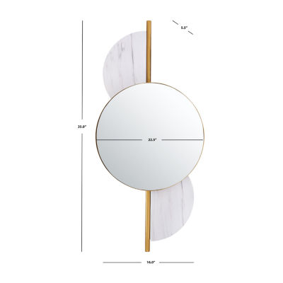 Safavieh 16" X 35" Gold Laurelle Wall Mount Wall Mirror