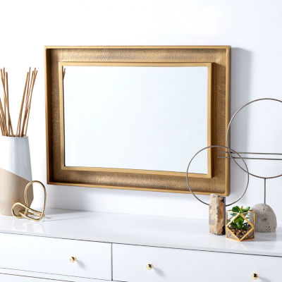 Safavieh 23.5" X 31.5" Gold Lavanya Wall Mount Rectangular Wall Mirror