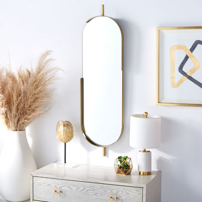 Safavieh 12" X 43" Gold Nicoli Wall Mount Wall Mirror