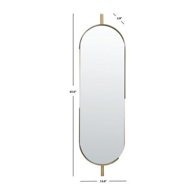 Safavieh 12" X 43" Gold Nicoli Wall Mount Wall Mirror