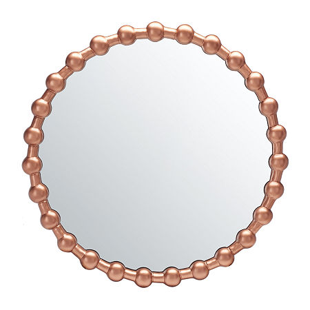 Safavieh 25 X 25 Gold Round Pallas Wall Mount Round Wall Mirror, One Size, Yellow