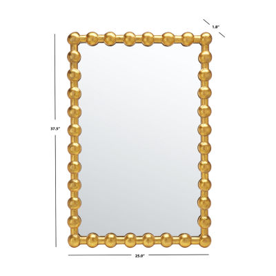 Safavieh 25" X 37.5" Gold Rectangle Rynne Wall Mount Rectangular Wall Mirror