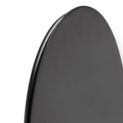 Safavieh 24" X 36" Black Aura Wall Mount Round Wall Mirror