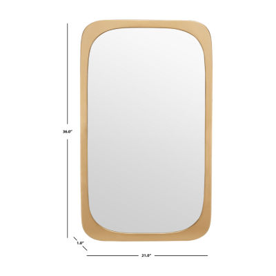 Safavieh 21 X 36 Gold Bramwell Wall Mount Rectangular Wall Mirror