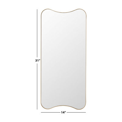 Safavieh 14" X 31" Gold Hyla Wall Mount Wall Mirror