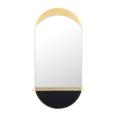 Safavieh 18.25" X 36" Gold Wessley Wall Mount Wall Mirror