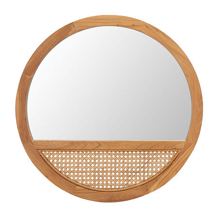 Safavieh 23.5" X 23.5" Deonna Wall Mount Round Wall Mirror, One Size, White