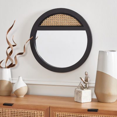 Safavieh 17.5 X 17.5 Black Padma Wall Mount Round Wall Mirror