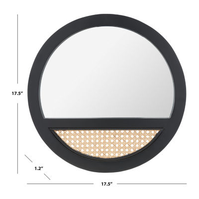 Safavieh 17.5 X 17.5 Black Padma Wall Mount Round Wall Mirror