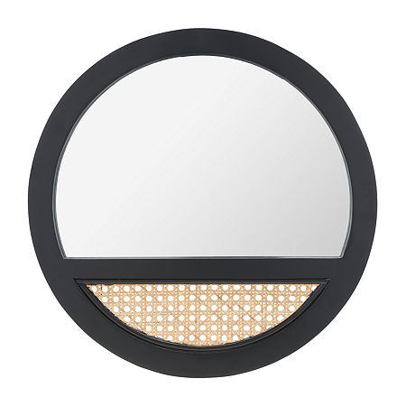 Safavieh 17.5 X 17.5 Black Padma Wall Mount Round Wall Mirror, One Size, Black