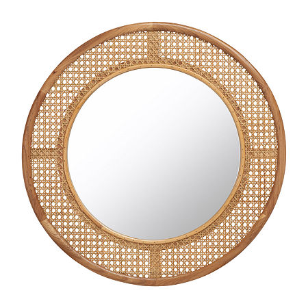 Safavieh 23.6 X 23.6 Byleth Wall Mount Round Wall Mirror, One Size, White