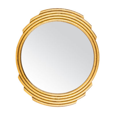 Safavieh 24 X 28.5 Gold Rossi Wall Mount Round Wall Mirror