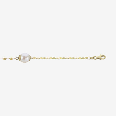 Womens Cultured Freshwater Pearl 14K Gold Pendant Necklace