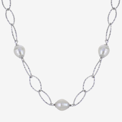 8.5-9Mm Cultured Freshwater Pearl Sterling Silver Necklace