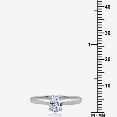 I Said Yes (H-I / I1) Womens 1 CT. T.W. Lab Grown White Diamond Sterling Silver Oval Solitaire Bridal Set