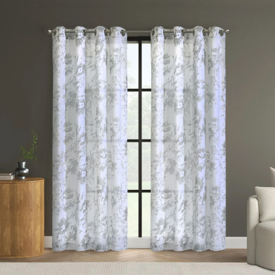 Kyoto Light-Filtering Grommet Top Single Curtain Panel