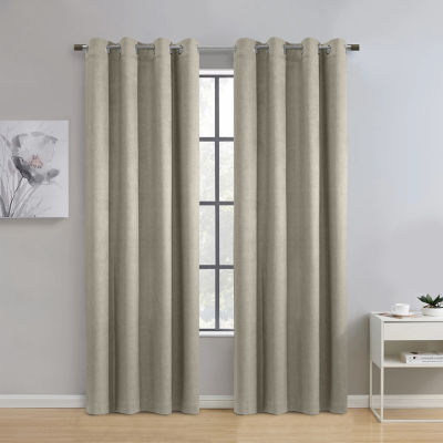 Paris Energy Saving 100% Blackout Grommet Top Single Curtain Panel