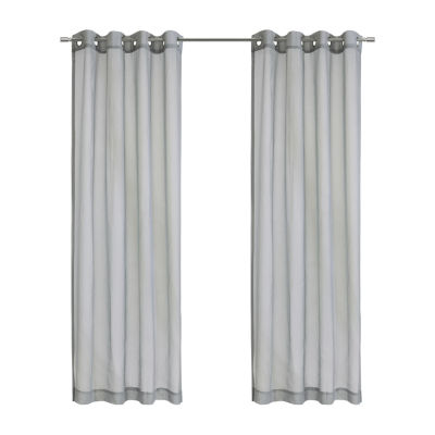 Luna Light-Filtering Grommet Top Single Curtain Panel