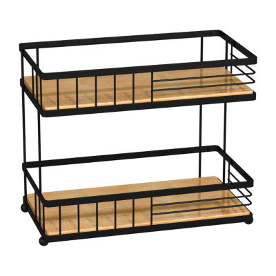 Popular Bath Woodhaven 2tier Shelf Caddy Bathroom Organizer