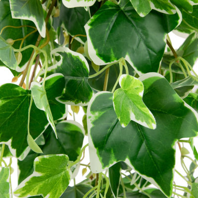 31.5'' Green and White Ivy Spring Floral Hanging Bush