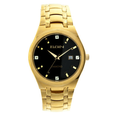 Mens elgin diamond online watch