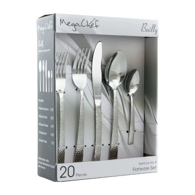MegaChef Baily 20-pc. 18/10 Stainless Steel Flatware Set