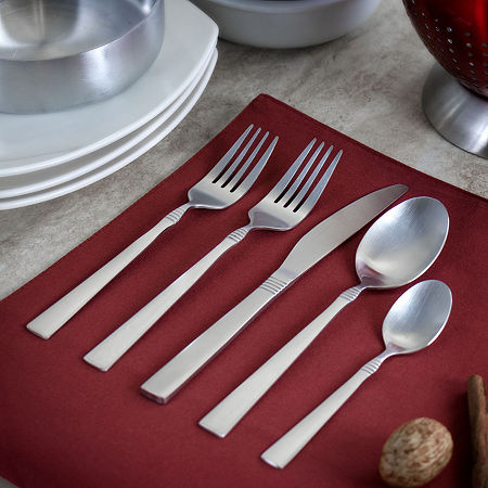 Megachef Cravat 20-pc. 18/10 Stainless Steel Flatware Set, One Size, Silver