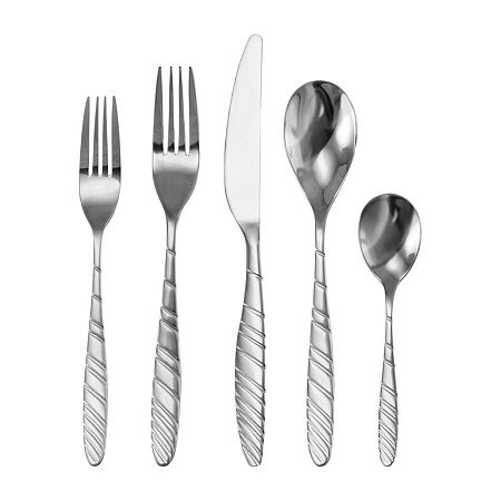 Megachef La Vague 20-pc. 18/10 Stainless Steel Flatware Set, One Size, Silver