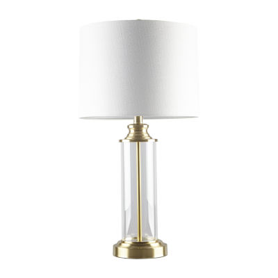 Gold 510 Design Clarity Glass Cylinder Table Lamp Set of 2
