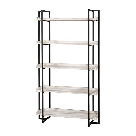 Lackomb Home Office Collection 5-Shelf Bookcase, One Size, White