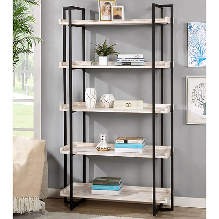 Lackomb Home Office Collection 5-Shelf Bookcase, One Size, White