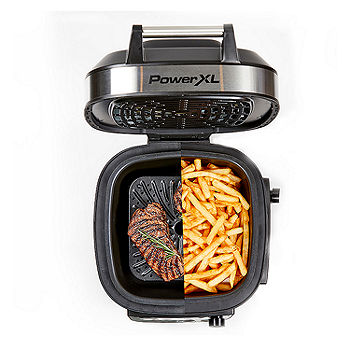 PowerXL Grill Air Fryer Combo Plus, Indoor Grill / Air Fryer, Stainless  Steel 