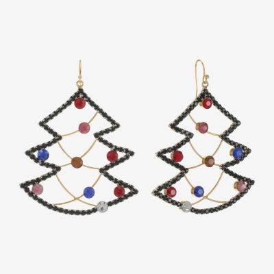 Bijoux Bar Christmas Tree Drop Earrings
