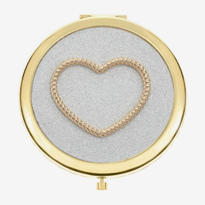 Mixit Gold Tone Heart Compact Mirror, Color Gold Tone JCPenney