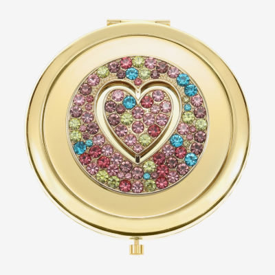 Mixit Gold Tone Heart Compact Mirror, Color Multi JCPenney