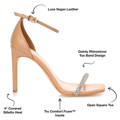 Journee Collection Zoya Womens Round Open Toe Stiletto Heel Pumps