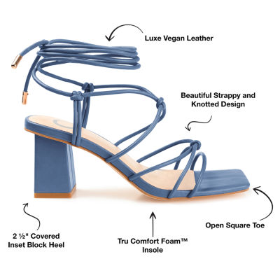 Journee Collection Womens Harpr Open Toe Block Heel Pumps