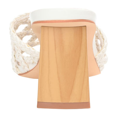 Journee Collection Evvie Womens Round Open Toe Block Heel Pumps