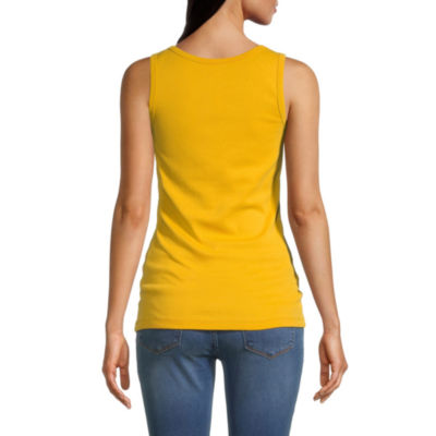 St. John's Bay Womens Scoop Neck Sleeveless Tank Top