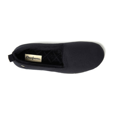 Dearfoams Rachel Velour Closed Back Womens Slip-On Slippers