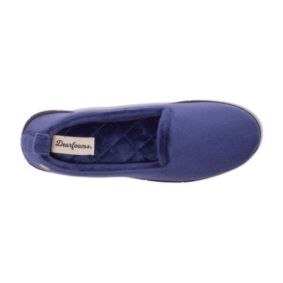 Dearfoams Rachel Velour Closed Back Womens Slip-On Slippers