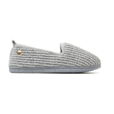 Dearfoams Rachel Marled Chenille Closed Back Womens Slip-On Slippers