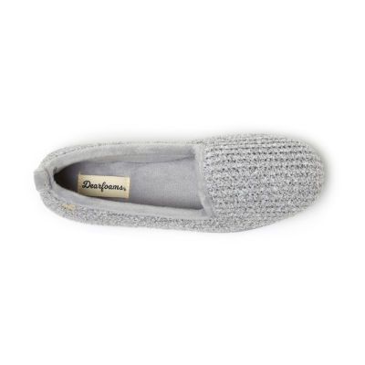 Dearfoams Rachel Marled Chenille Closed Back Womens Slip-On Slippers