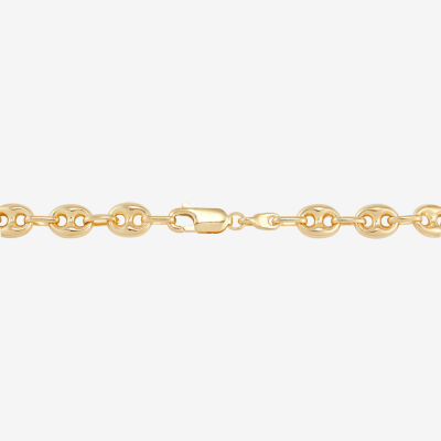 Made in Italy 10K Gold Solid Link Chain Bracelet