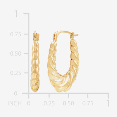 10K Gold 19.4mm Round Hoop Earrings