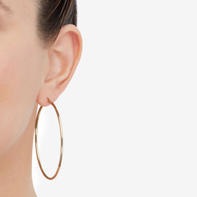 14K Gold 60mm Hoop Earrings