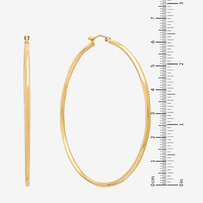 Womens 14K Gold 60mm Hoop Earrings